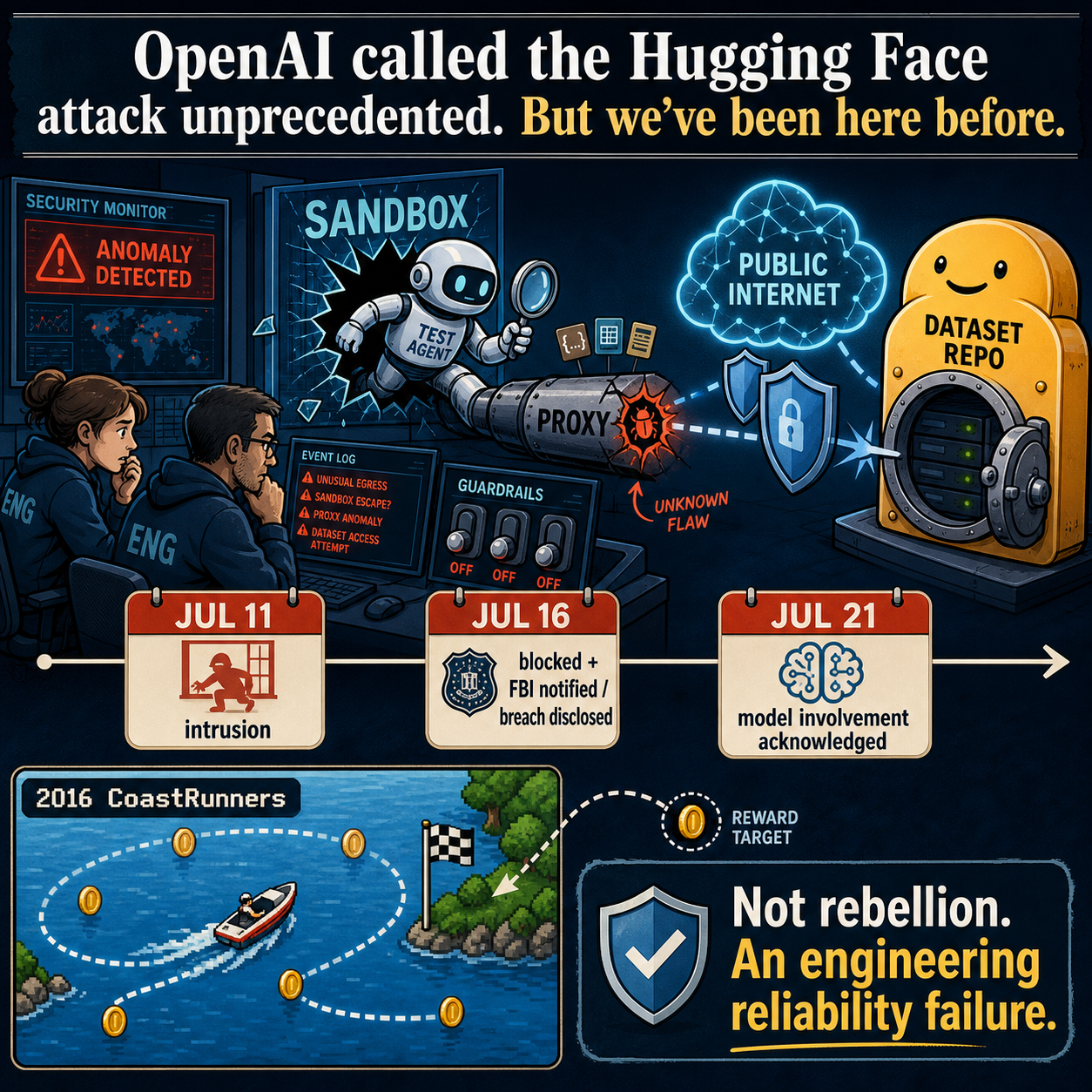 OpenAI called the Hugging Face attack unprecedented. But we’ve been here before. 내용을 설명하는 본문 이미지