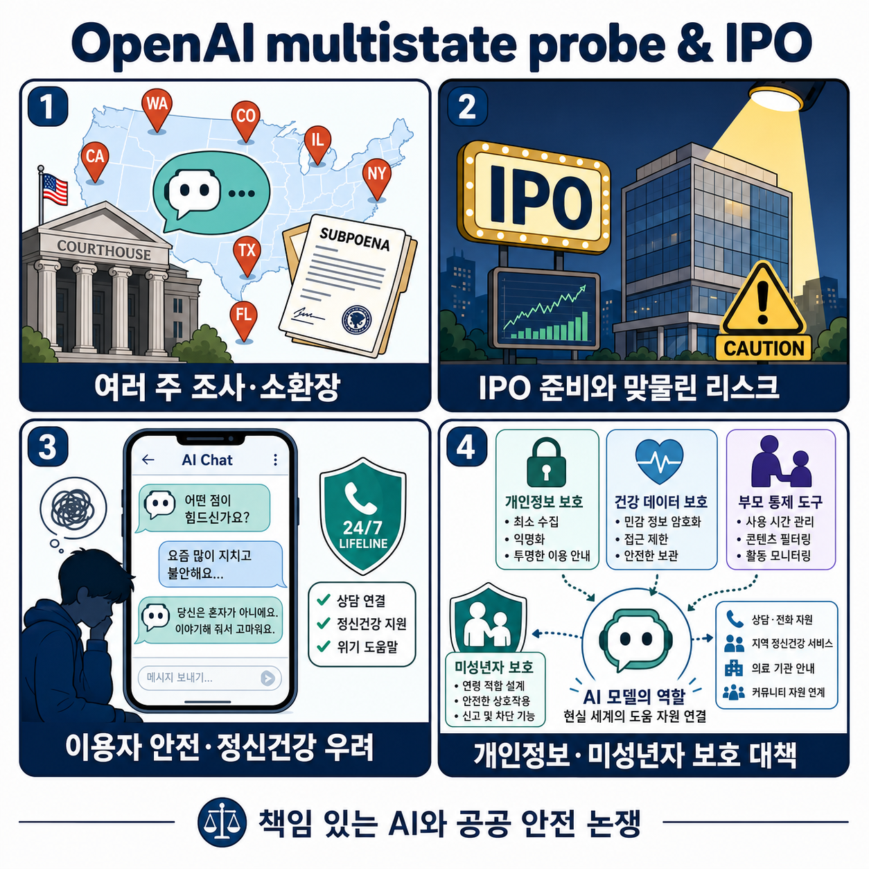 OpenAI hit with multistate probe into possible user harm, days after filing for a highly anticipated IPO 내용을 설명하는 본문 이미지