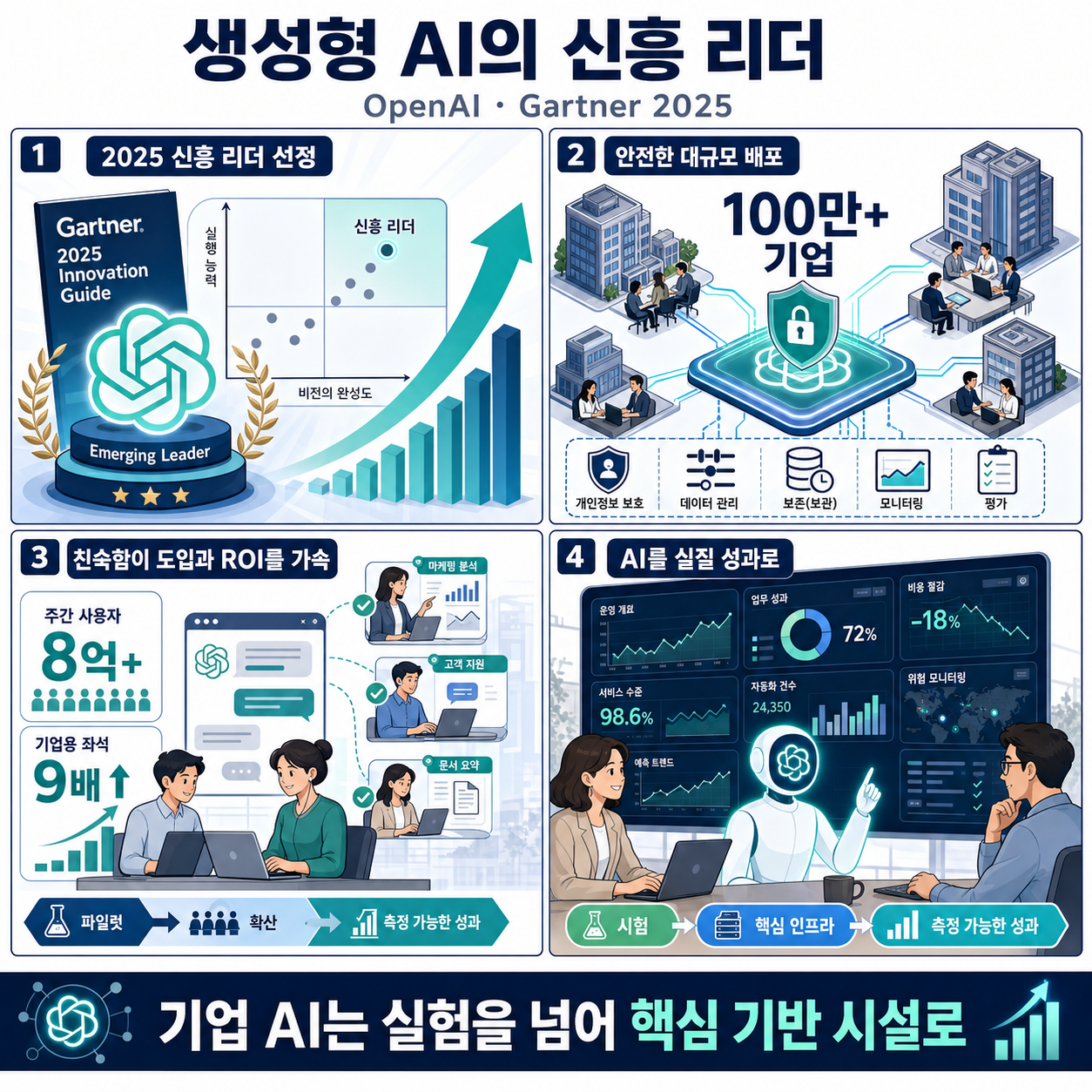 OpenAI named Emerging Leader in Generative AI 내용을 설명하는 본문 이미지