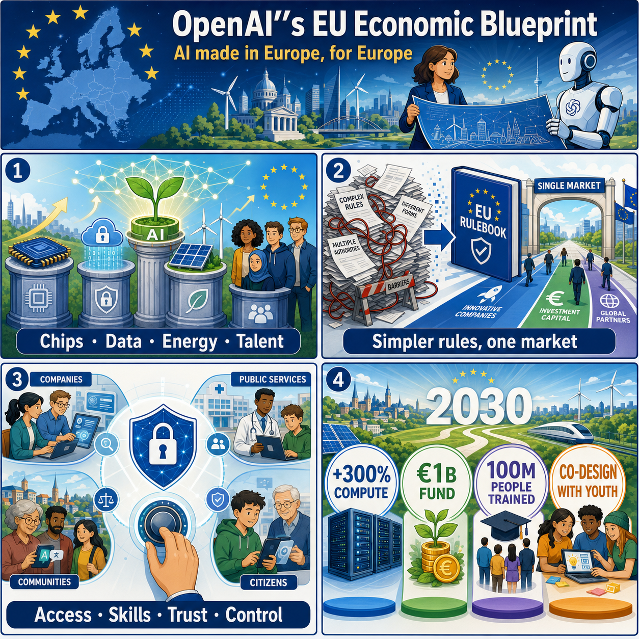 OpenAI’s EU Economic Blueprint 내용을 설명하는 본문 이미지
