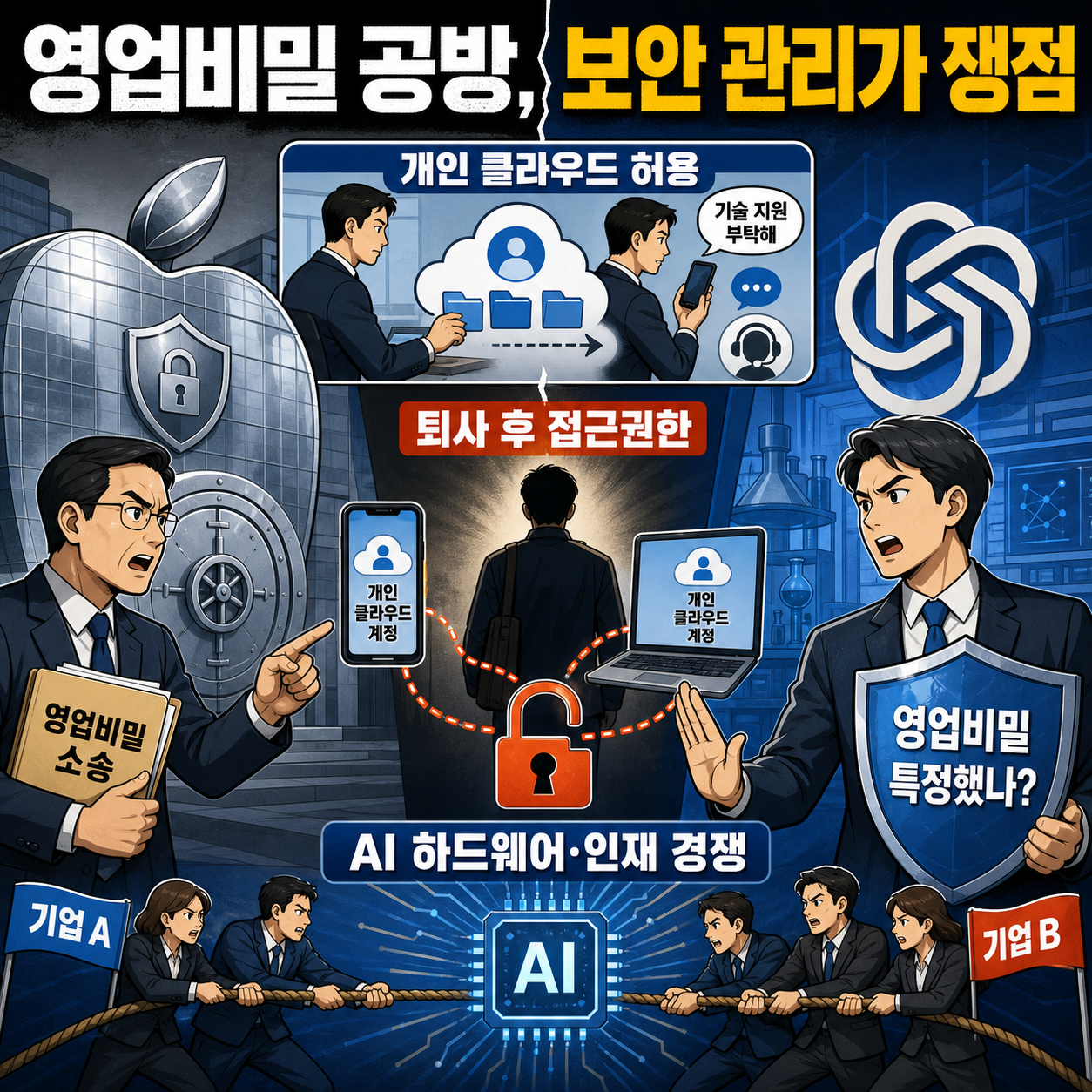 OpenAI says Apple’s own security practices undermine its trade secrets case 내용을 설명하는 본문 이미지