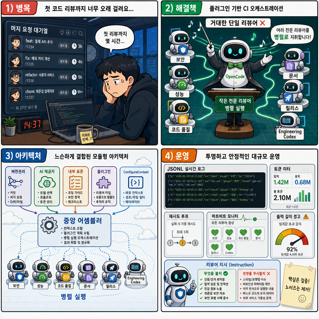 Orchestrating AI Code Review at scale 내용을 설명하는 본문 이미지
