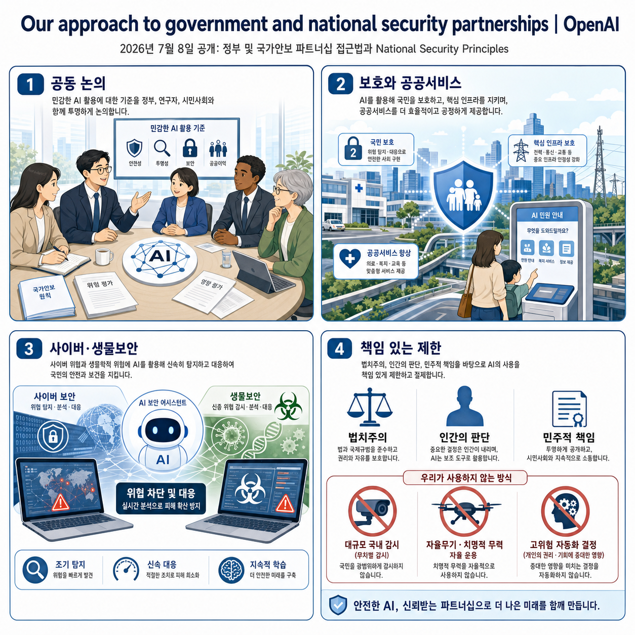 Our approach to government and national security partnerships 내용을 설명하는 본문 이미지