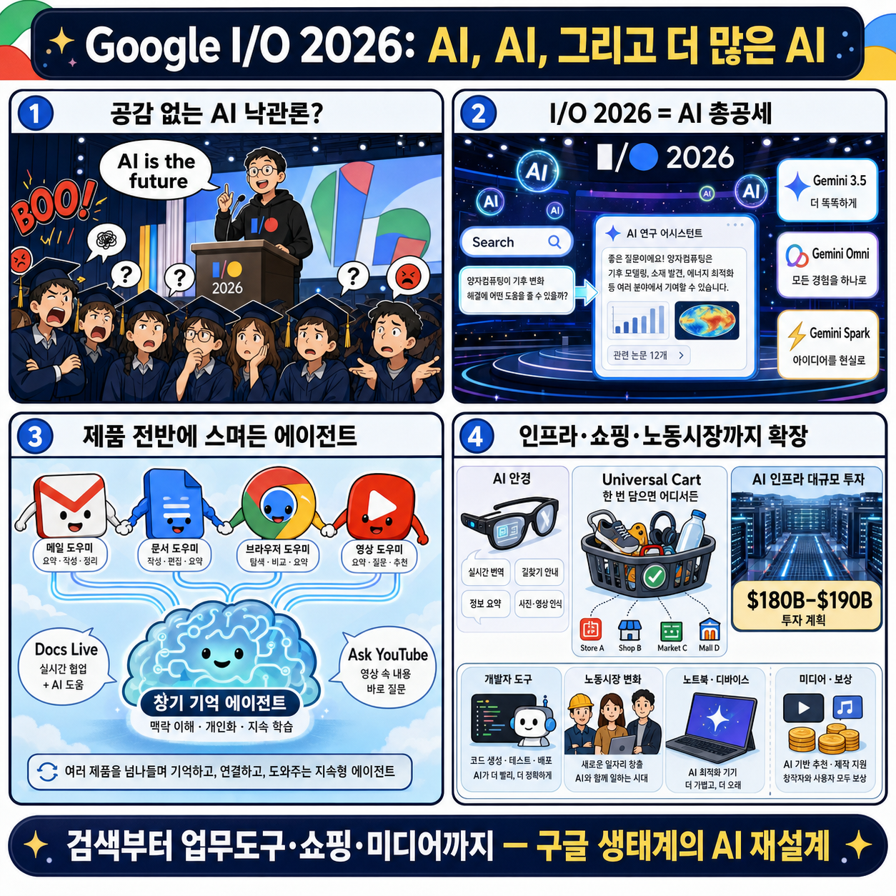 At Google I/O 2026, it’s AI, AI, and more AI 내용을 설명하는 본문 이미지