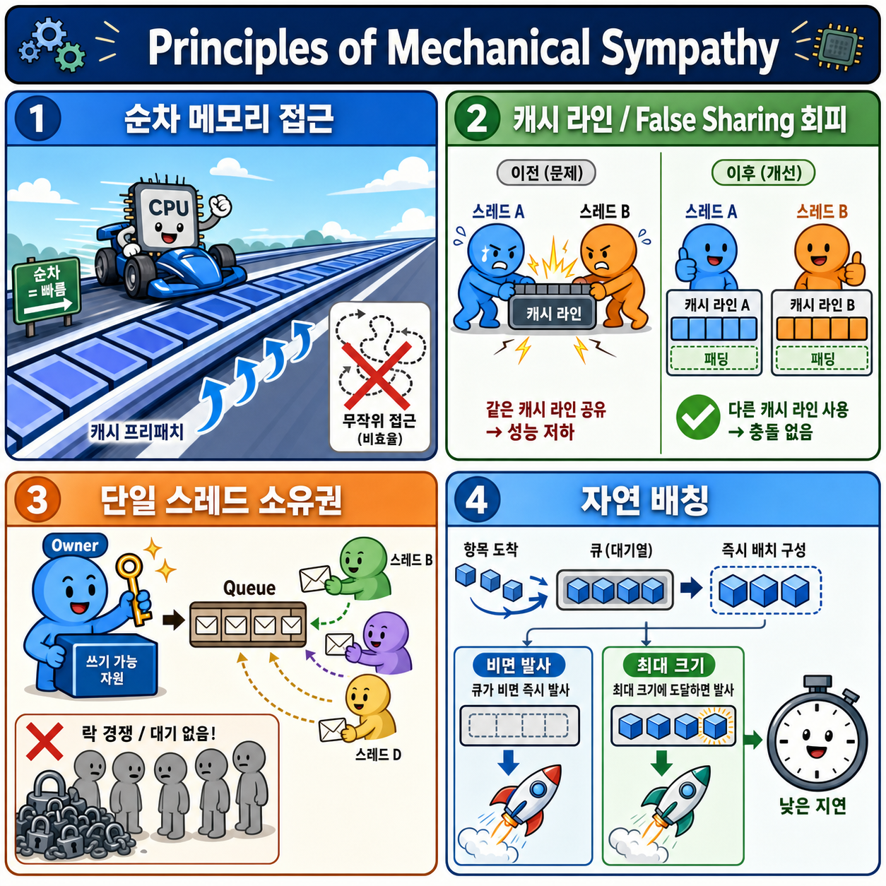 Principles of Mechanical Sympathy 내용을 설명하는 본문 이미지