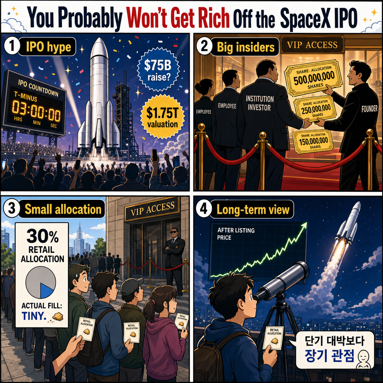 You Probably Won’t Get Rich Off the SpaceX IPO 내용을 설명하는 본문 이미지