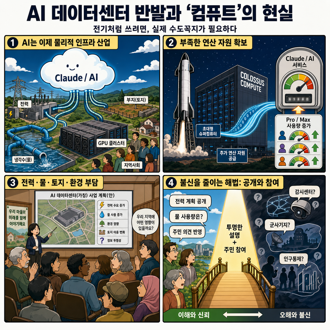 Anthropic’s SpaceX compute deal comes as AI data center backlash grows—fueled by both real grievances and conspiracy theories 내용을 설명하는 본문 이미지