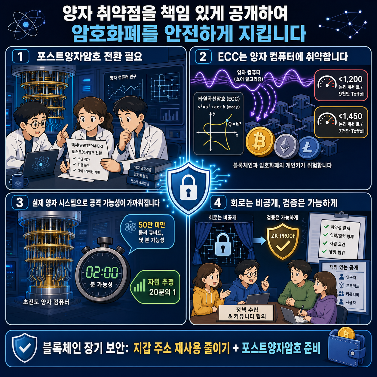 Safeguarding cryptocurrency by disclosing quantum vulnerabilities responsibly 내용을 설명하는 본문 이미지