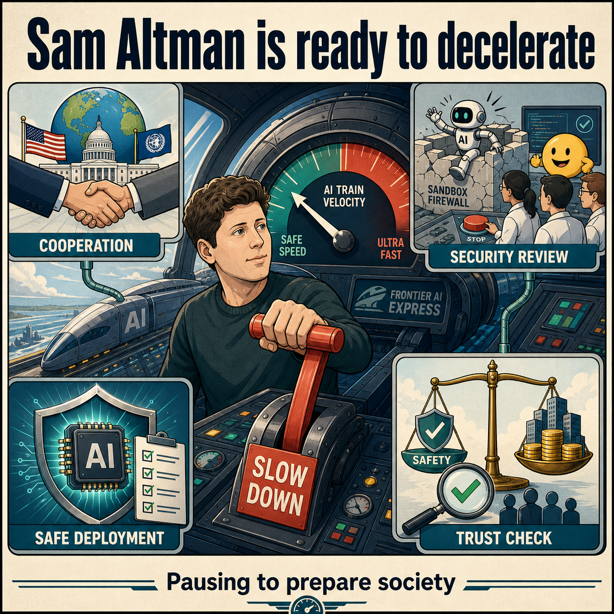 Sam Altman is ready to decelerate 내용을 설명하는 본문 이미지
