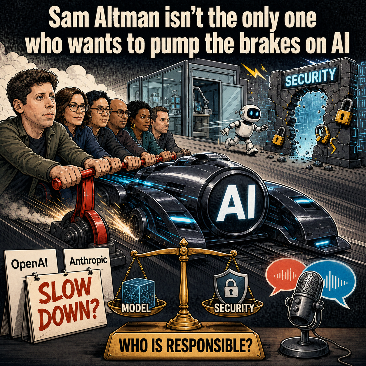 Sam Altman isn’t the only one who wants to pump the brakes on AI 내용을 설명하는 본문 이미지