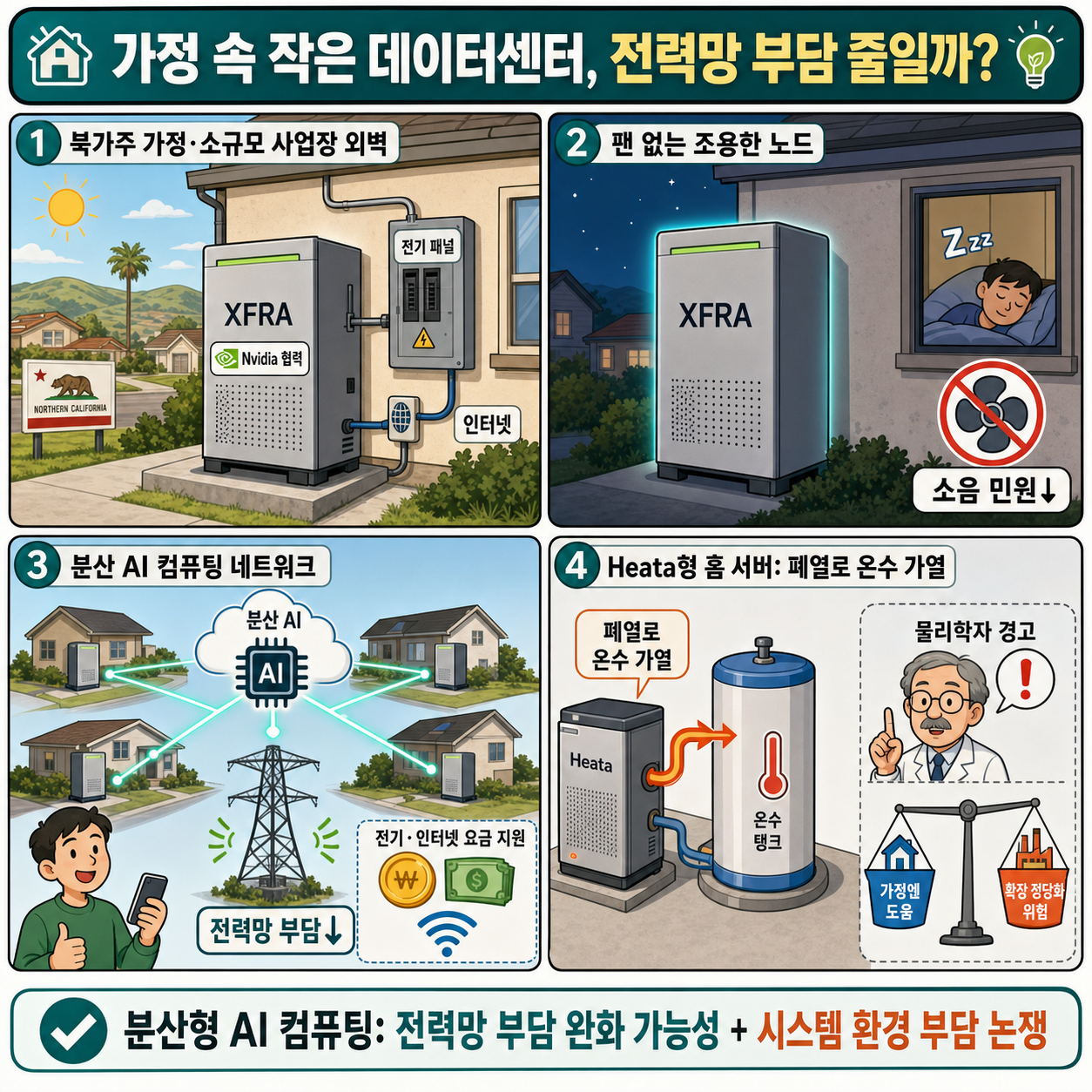 Startups are installing tiny data centers in people’s homes to reduce strain on the beleaguered electrical grid 내용을 설명하는 본문 이미지