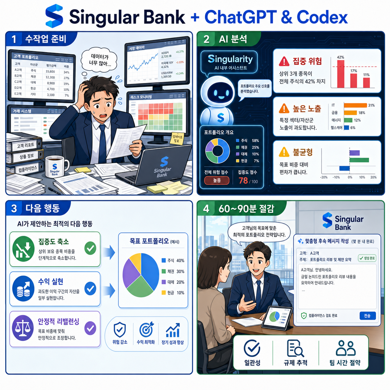 Singular Bank helps bankers move fast with ChatGPT and Codex 내용을 설명하는 본문 이미지