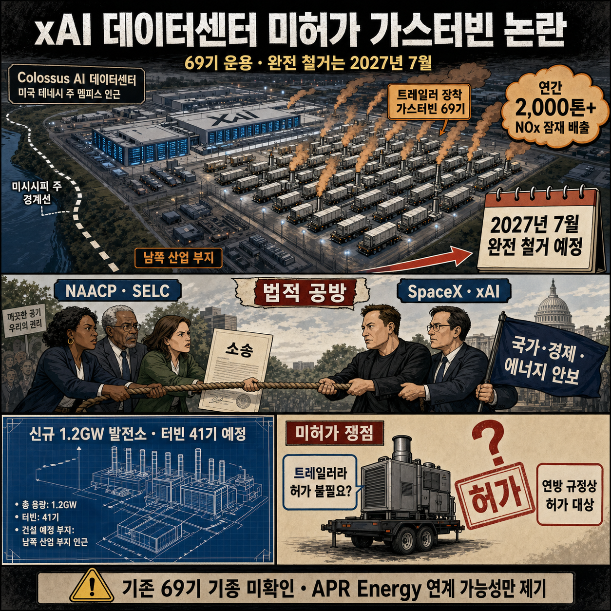 SpaceX won’t remove all of xAI’s unpermitted turbines for another year 내용을 설명하는 본문 이미지