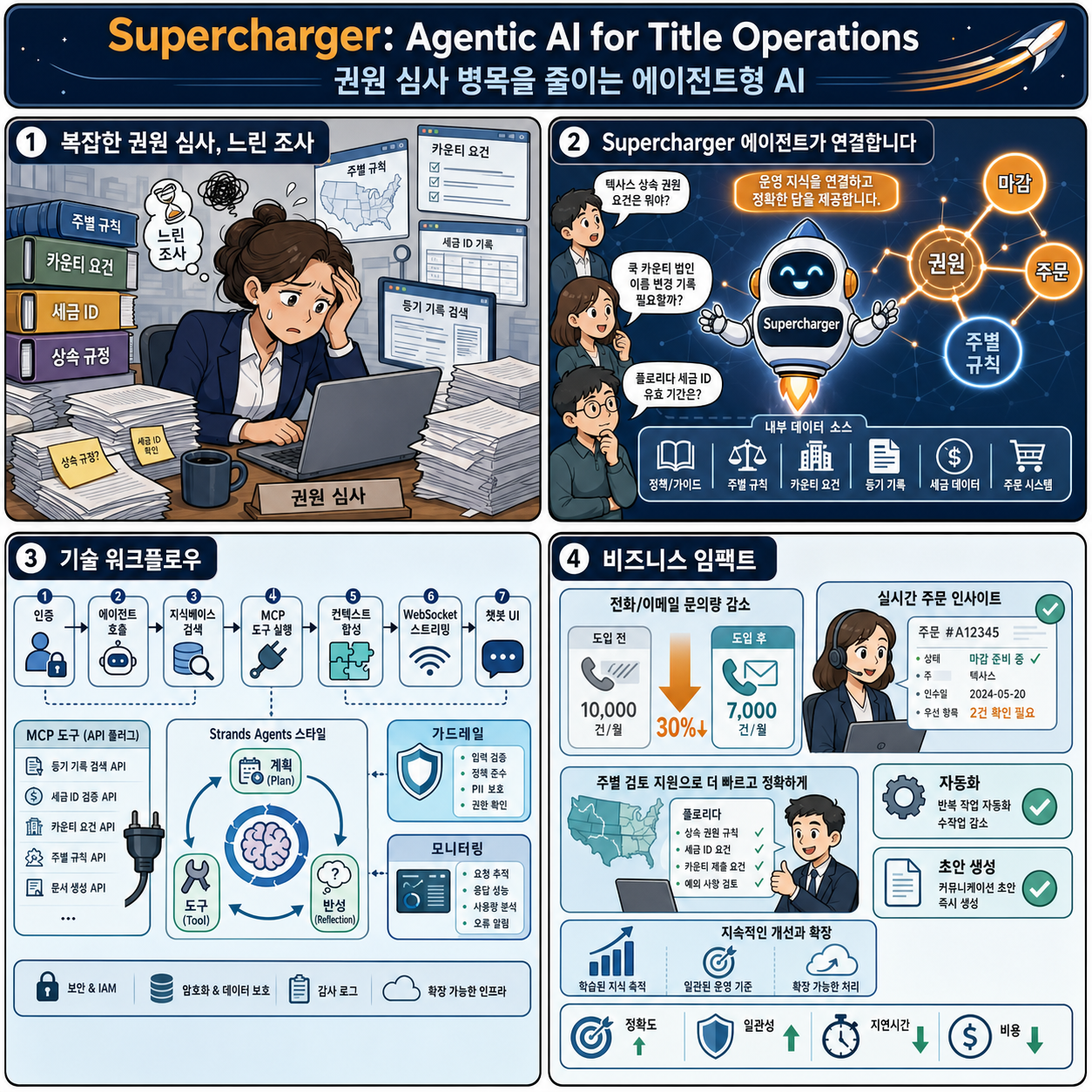 Building Supercharger: How Rocket Close optimized title operations with agentic AI 내용을 설명하는 본문 이미지