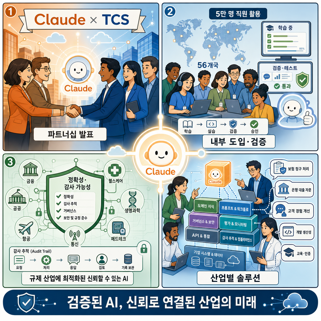 TCS and Anthropic bring Claude to regulated industries 내용을 설명하는 본문 이미지