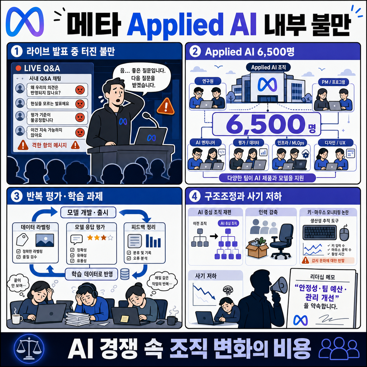 ‘Tell Him He’s a Piece of Shit’: Meta’s New AI Unit Is a Total Mess 내용을 설명하는 본문 이미지