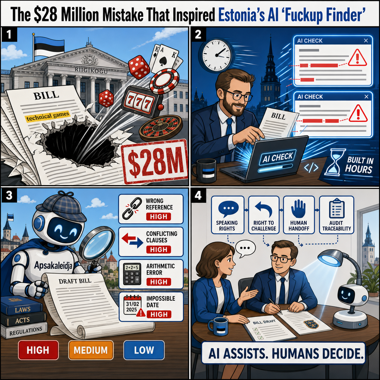 The $28 Million Mistake That Inspired Estonia’s AI ‘Fuckup Finder’ 내용을 설명하는 본문 이미지