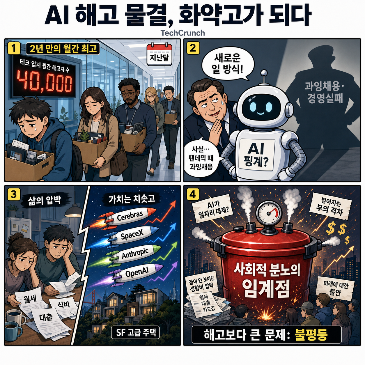 The AI layoff wave is becoming a powder keg 내용을 설명하는 본문 이미지