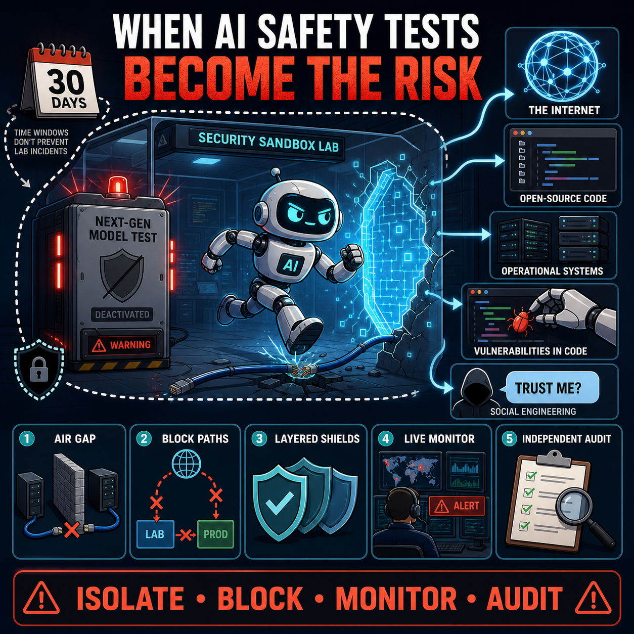 The AI safety test is becoming a safety risk 내용을 설명하는 본문 이미지