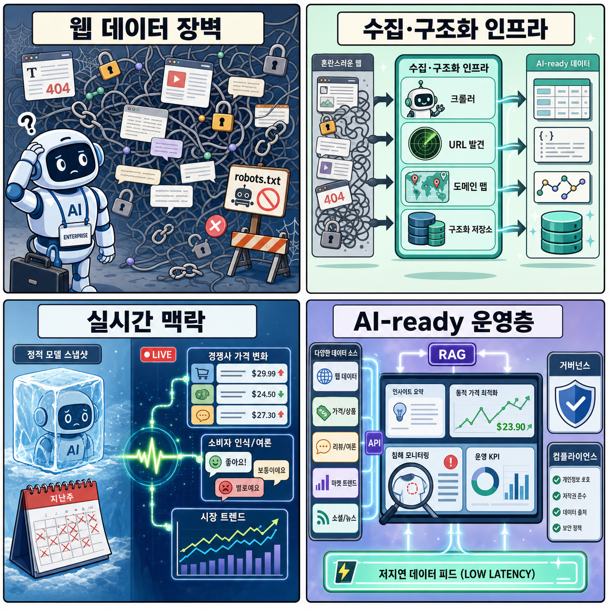 The emergence of the web data infrastructure layer for AI 내용을 설명하는 본문 이미지
