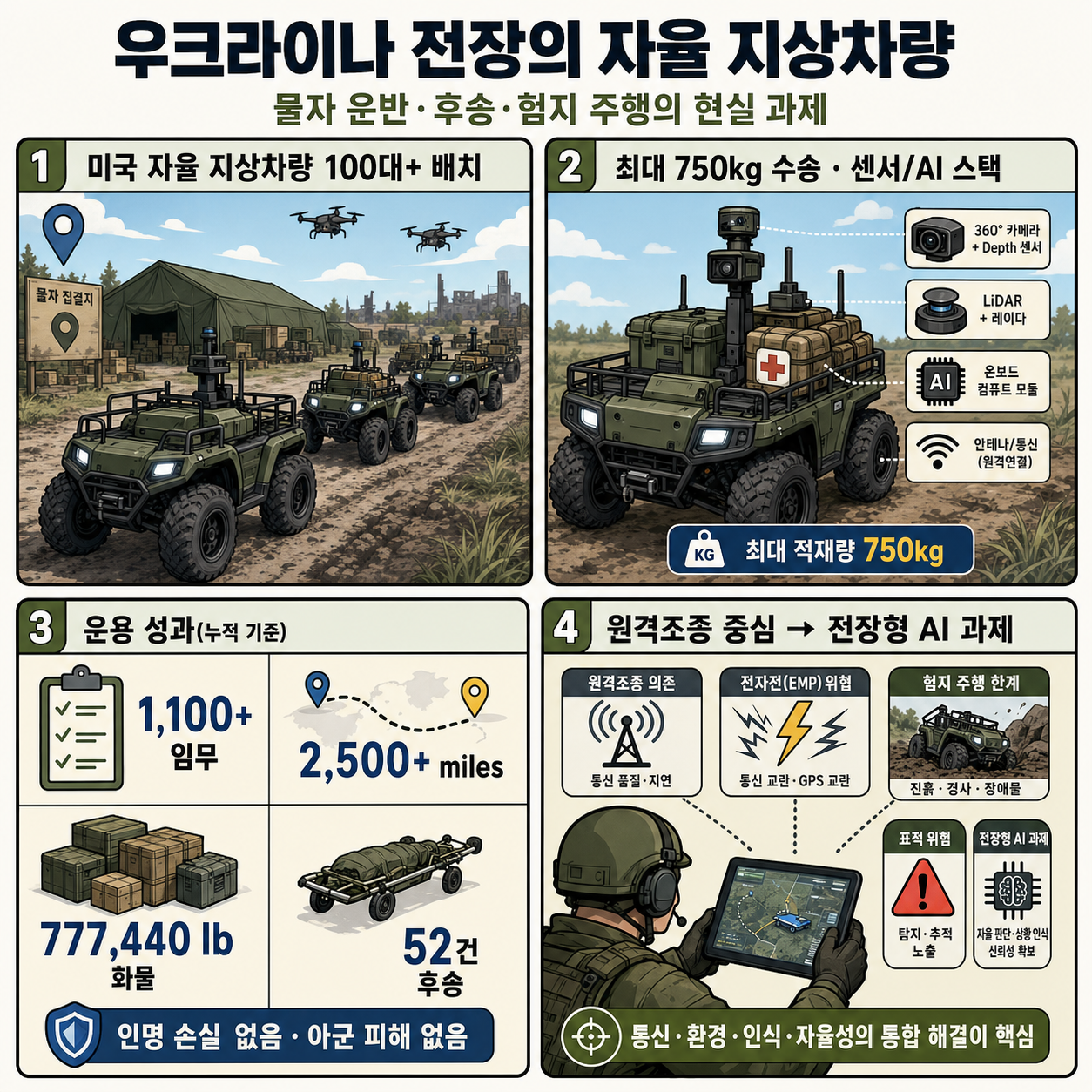 The first American autonomous ground vehicles are fighting in Ukraine 내용을 설명하는 본문 이미지