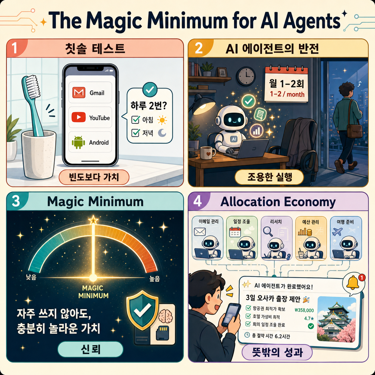 The Magic Minimum for AI Agents 내용을 설명하는 본문 이미지