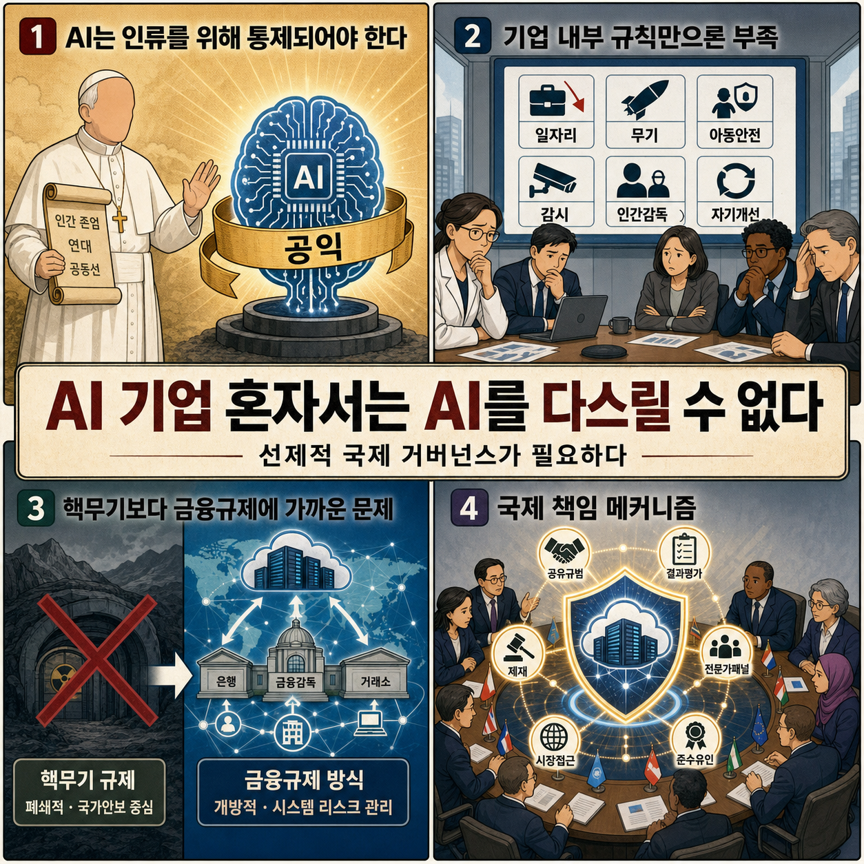 The Pope and Anthropic agree: AI Companies cannot govern this alone 내용을 설명하는 본문 이미지
