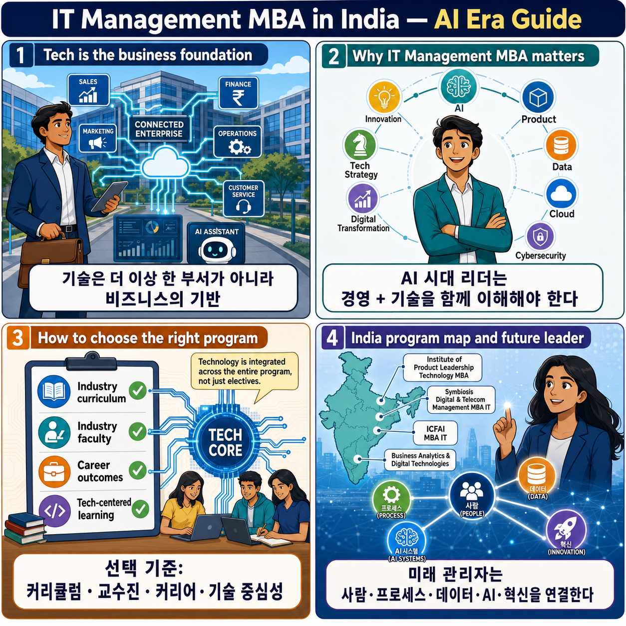 Top MBA Programs in IT Management in India: Choosing the Right Program for the AI Era 내용을 설명하는 본문 이미지