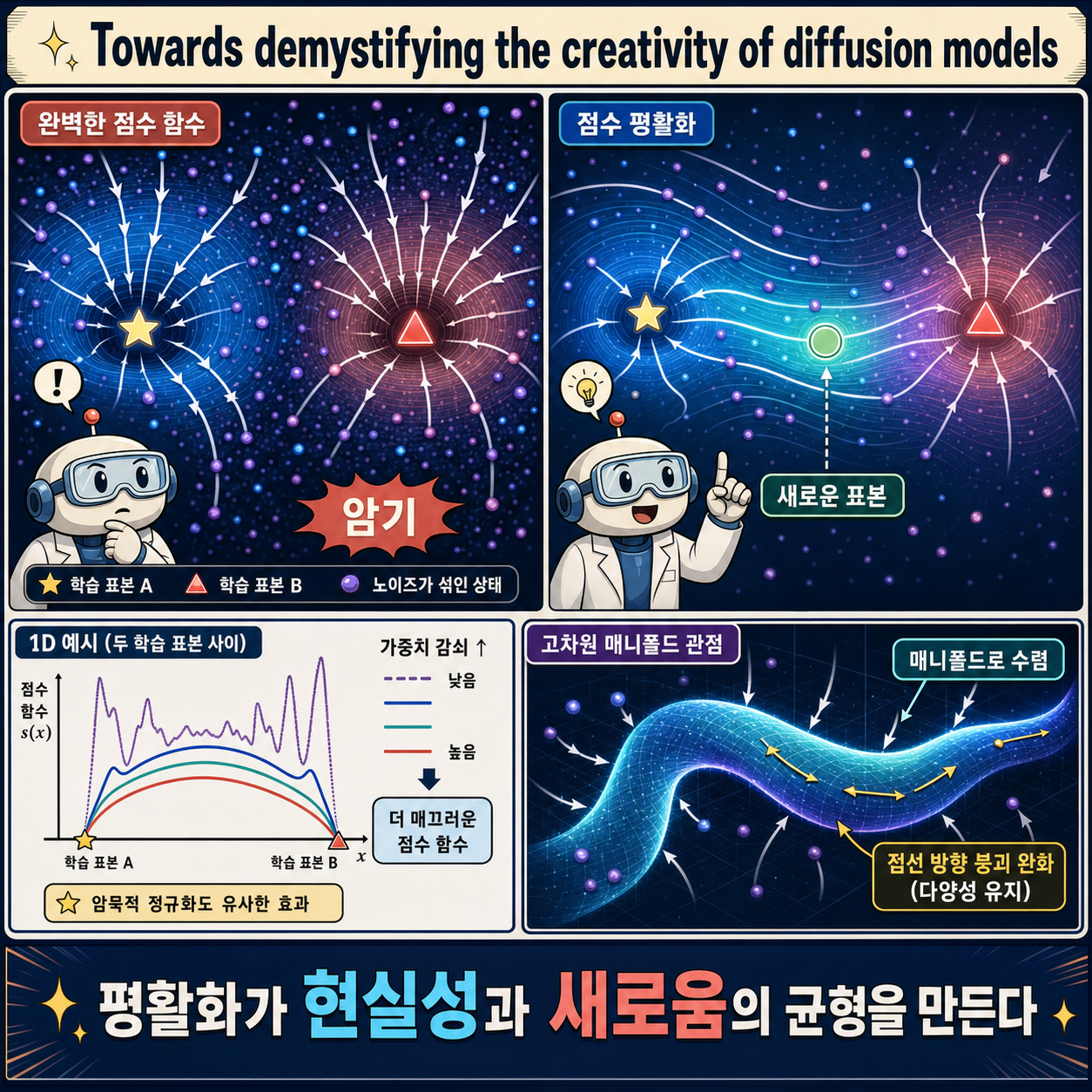 Towards demystifying the creativity of diffusion models 내용을 설명하는 본문 이미지