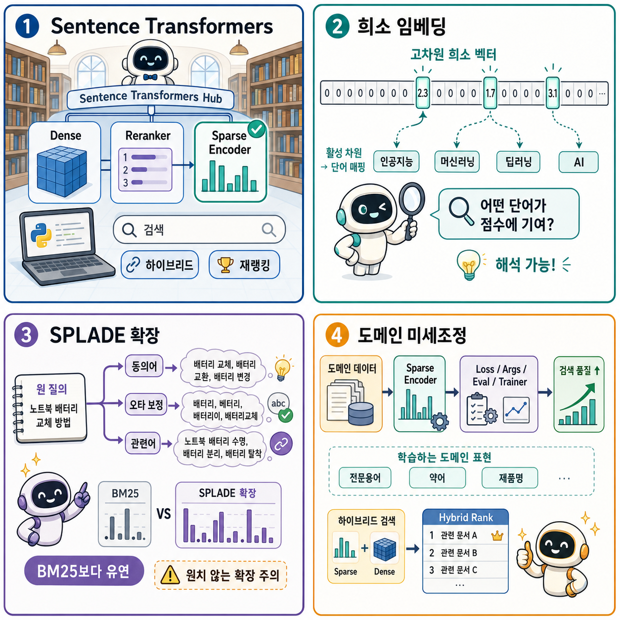 Training and Finetuning Sparse Embedding Models with Sentence Transformers 내용을 설명하는 본문 이미지