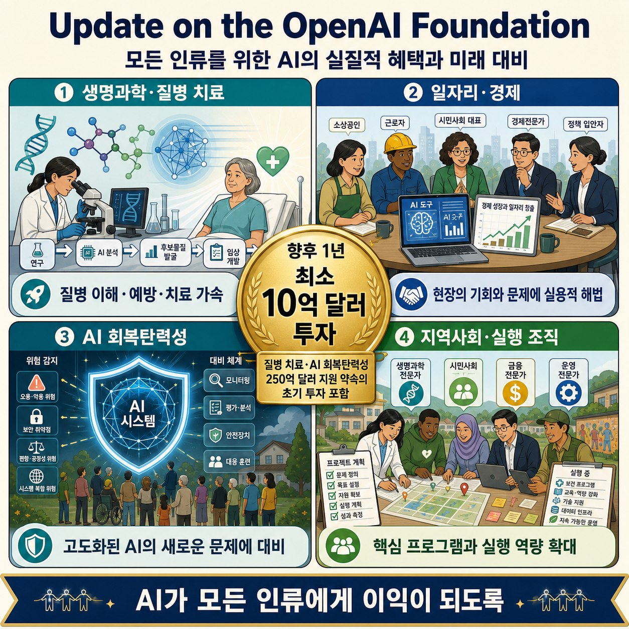 Update on the OpenAI Foundation 내용을 설명하는 본문 이미지