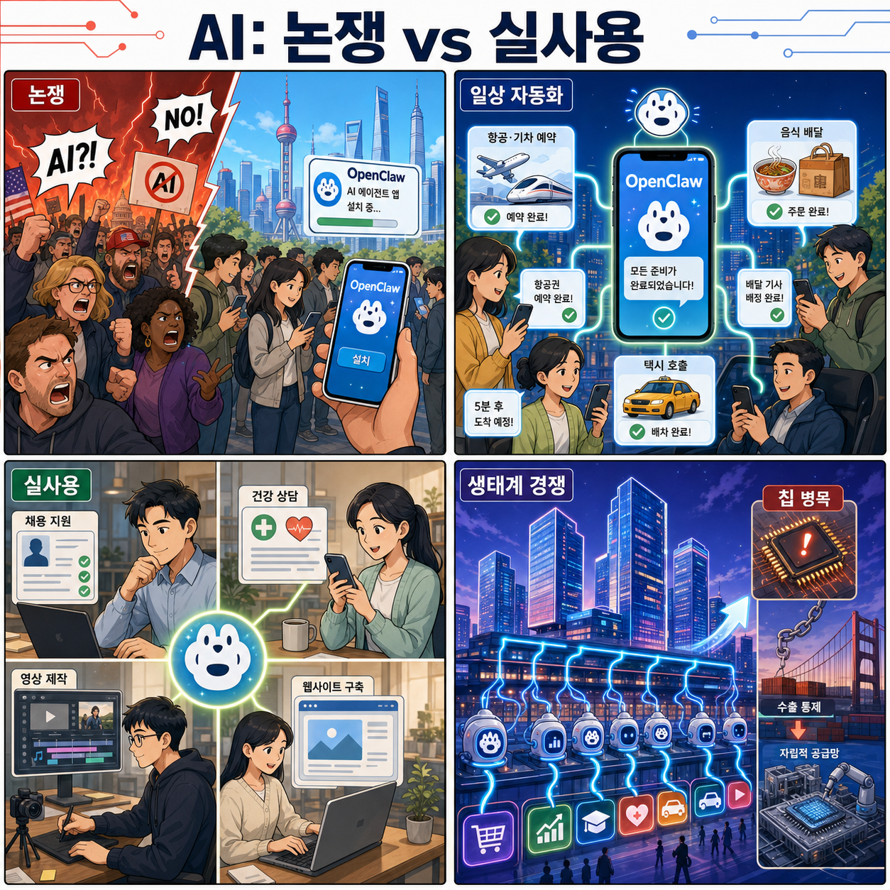 Americans are busy getting angry and throwing a fit about AI while the Chinese use it to book travel, order food and hail rides 내용을 설명하는 본문 이미지