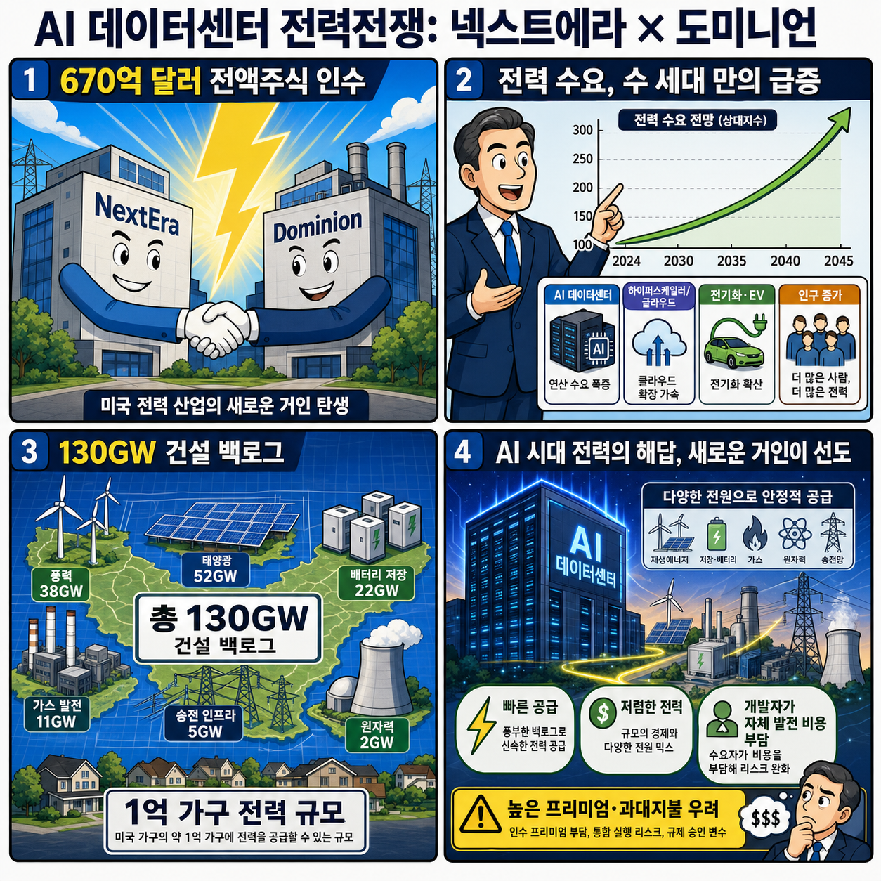 NextEra’s $67 billion Dominion takeover creates the world’s largest utility—just in time to win the AI data-center power surge 내용을 설명하는 본문 이미지