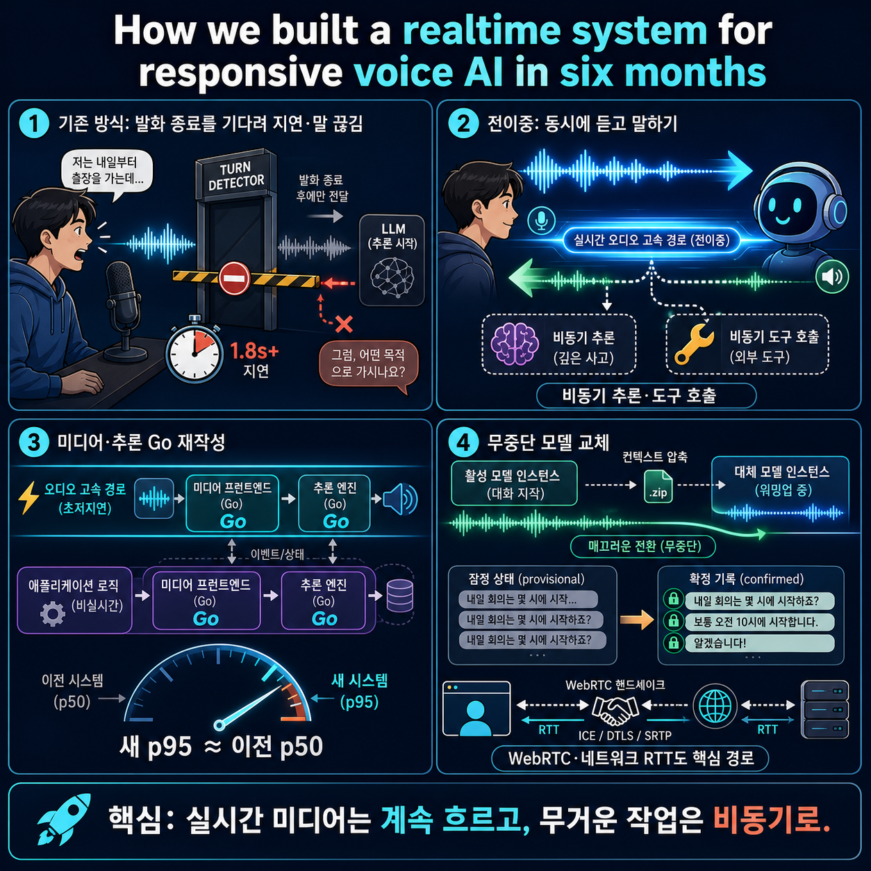 How we built a realtime system for responsive voice AI in six months 내용을 설명하는 본문 이미지