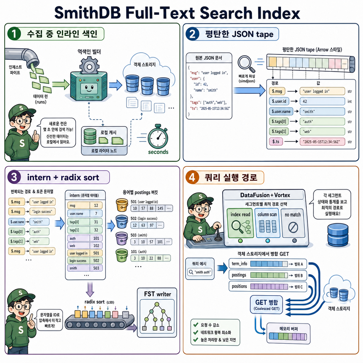 How we built SmithDB’s inverted index for full-text search 내용을 설명하는 본문 이미지