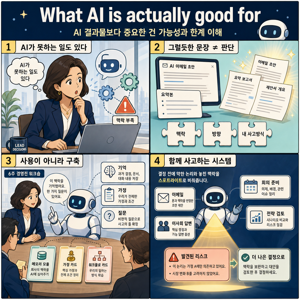 What AI is actually good for 내용을 설명하는 본문 이미지