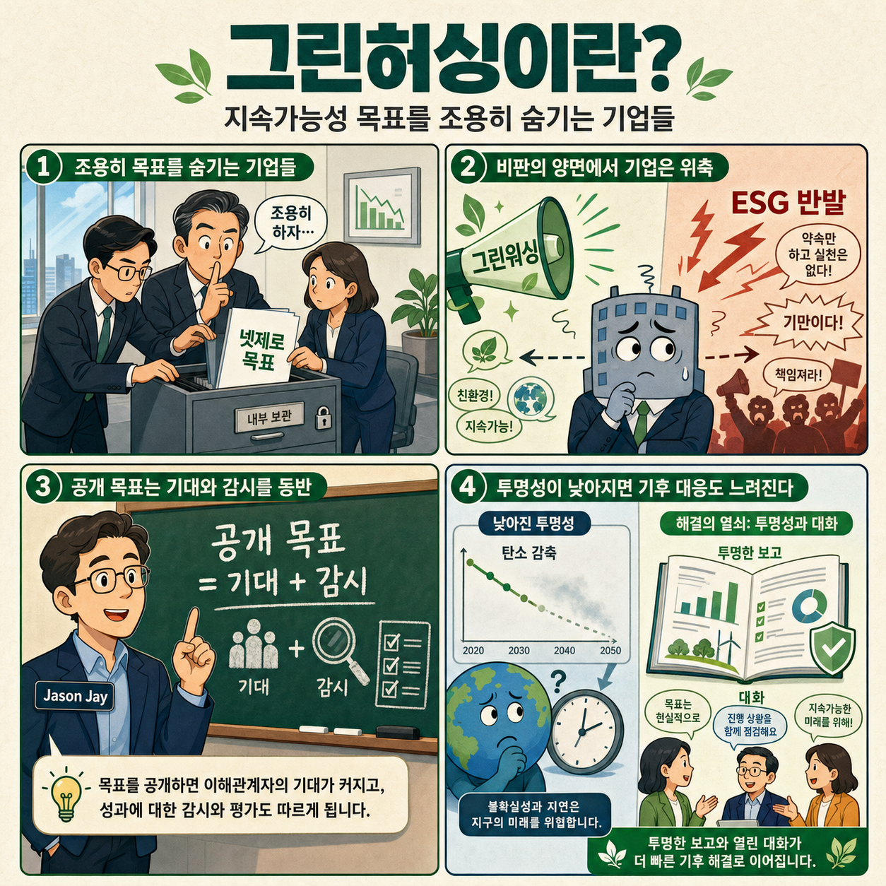 What is greenhushing? 내용을 설명하는 본문 이미지