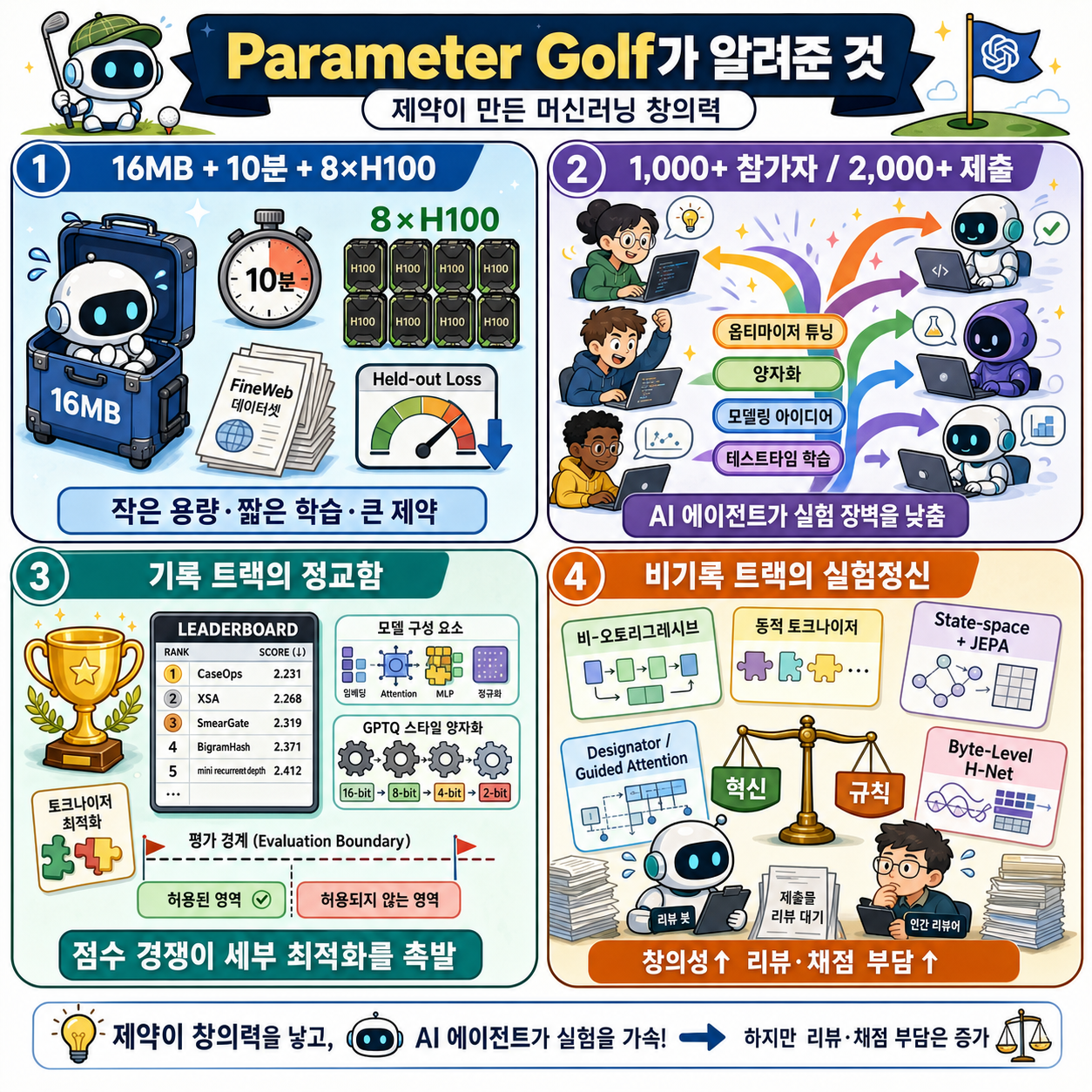What Parameter Golf taught us 내용을 설명하는 본문 이미지