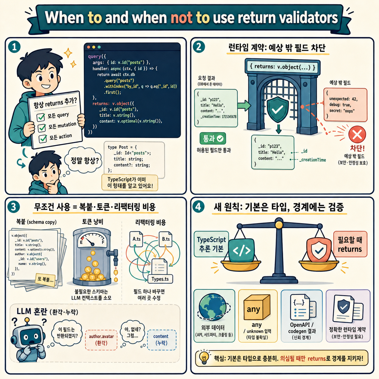 When to and when not to use return validators 내용을 설명하는 본문 이미지