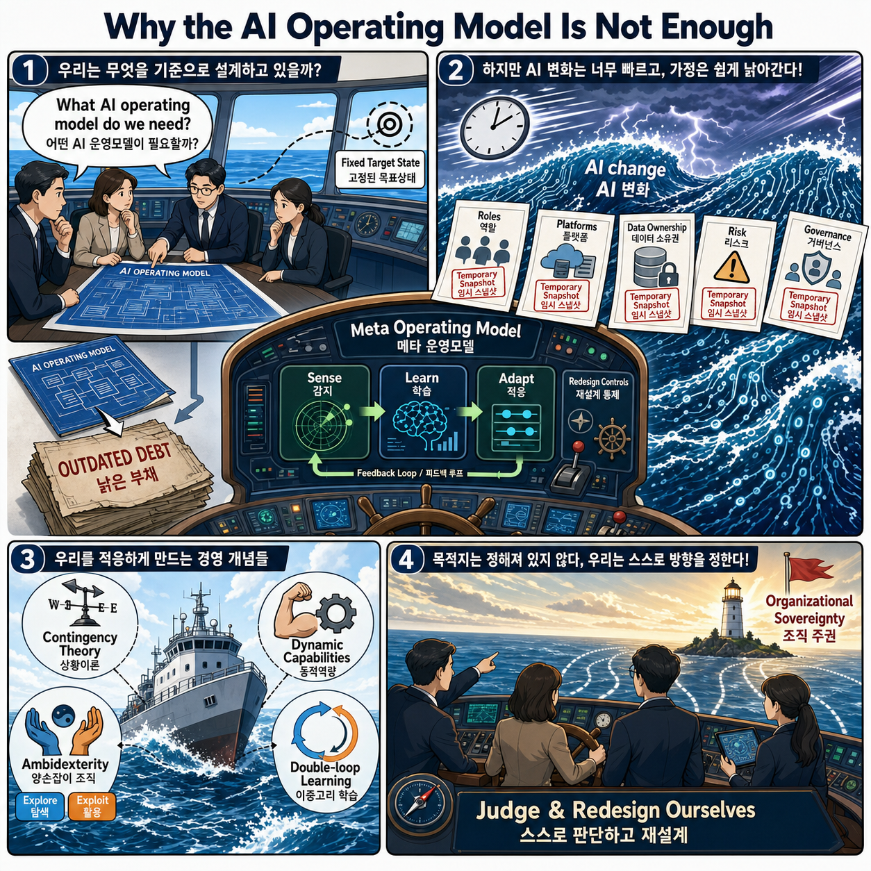 Why the AI Operating Model Is Not Enough — Organizational Sovereignty in the AI Era 내용을 설명하는 본문 이미지