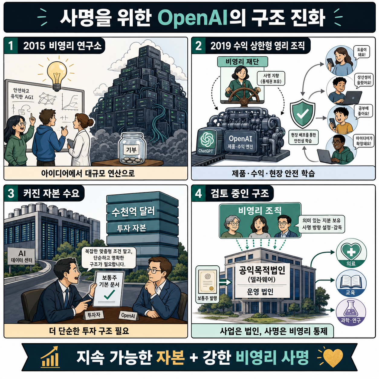 Why OpenAI’s structure must evolve to advance our mission 내용을 설명하는 본문 이미지
