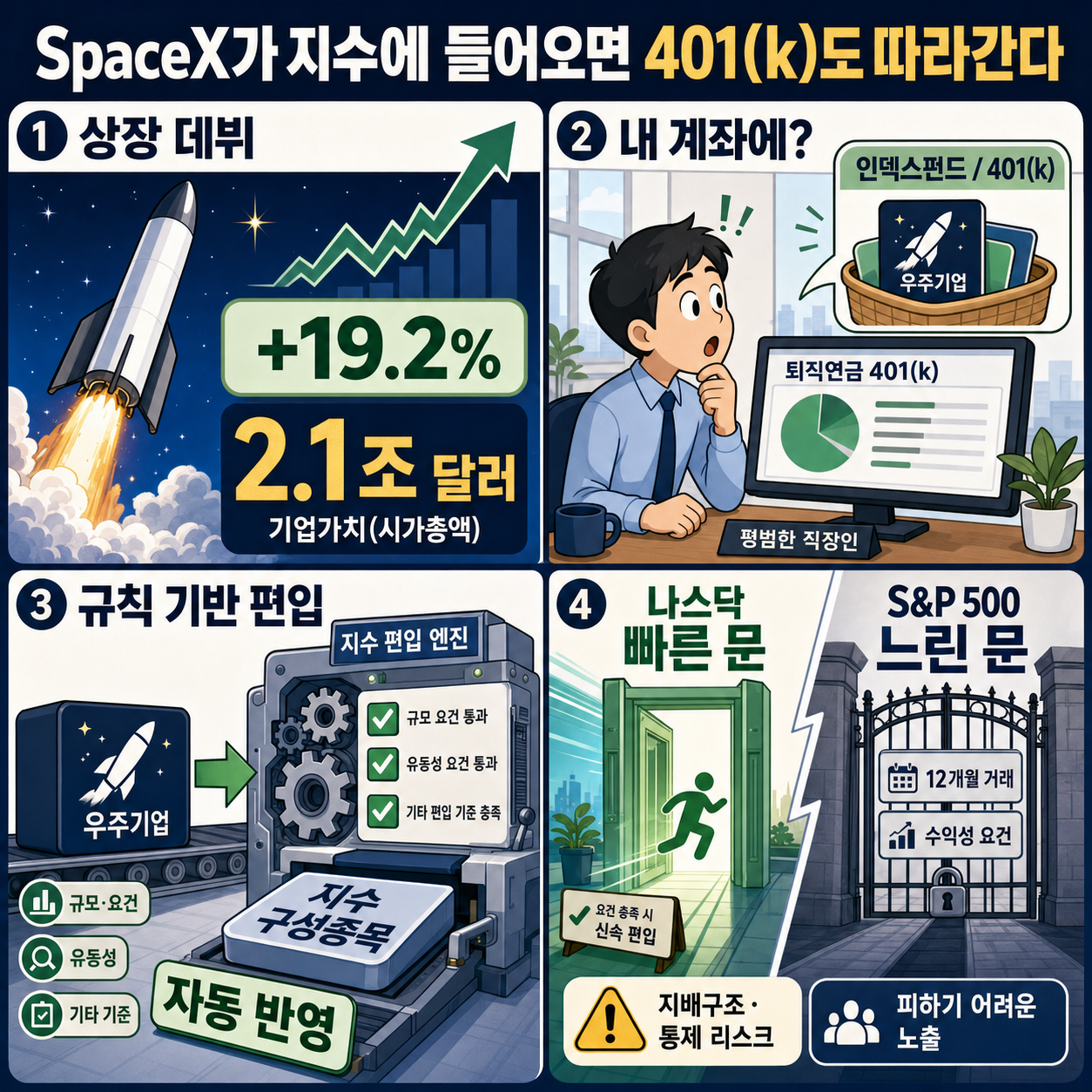 You can ignore AI giants like SpaceX, but your 401(k) won't 내용을 설명하는 본문 이미지