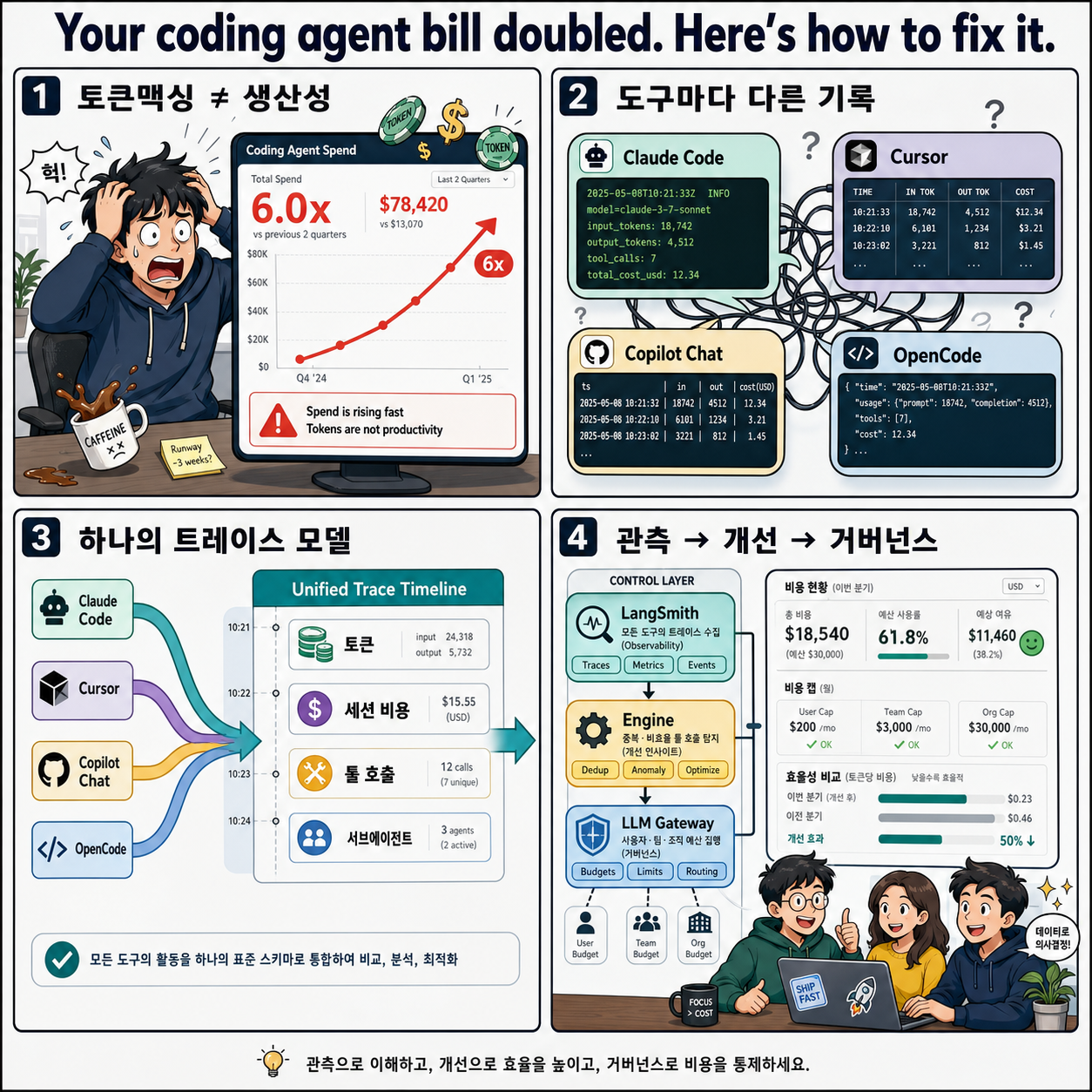 Your coding agent bill doubled. Here’s how to fix it. 내용을 설명하는 본문 이미지