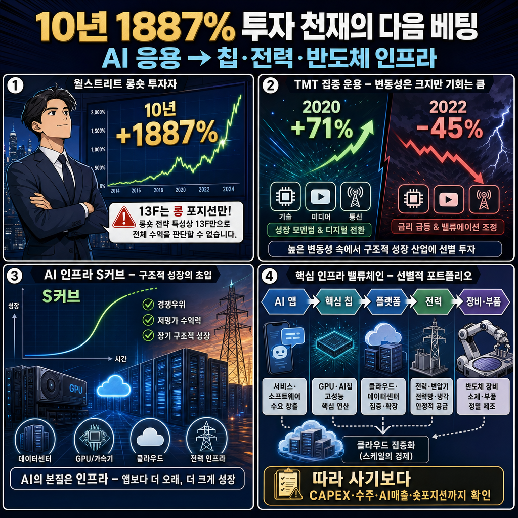 [월가아재] 10년 수익률 1887%의 투자 천재, 지금 여기에 투자하고 있습니다. 내용을 설명하는 본문 이미지