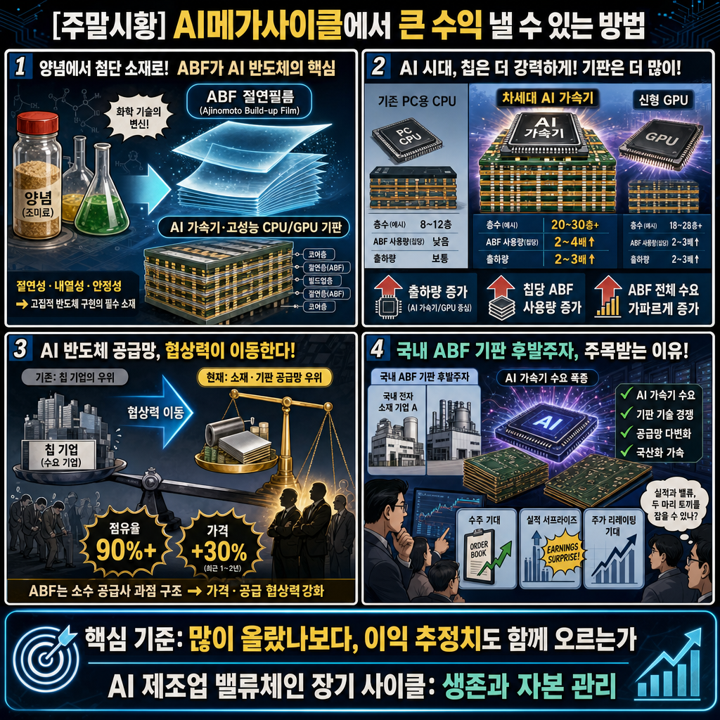 [주말시황] AI메가사이클에서 큰 수익 낼 수 있는 방법 내용을 설명하는 본문 이미지