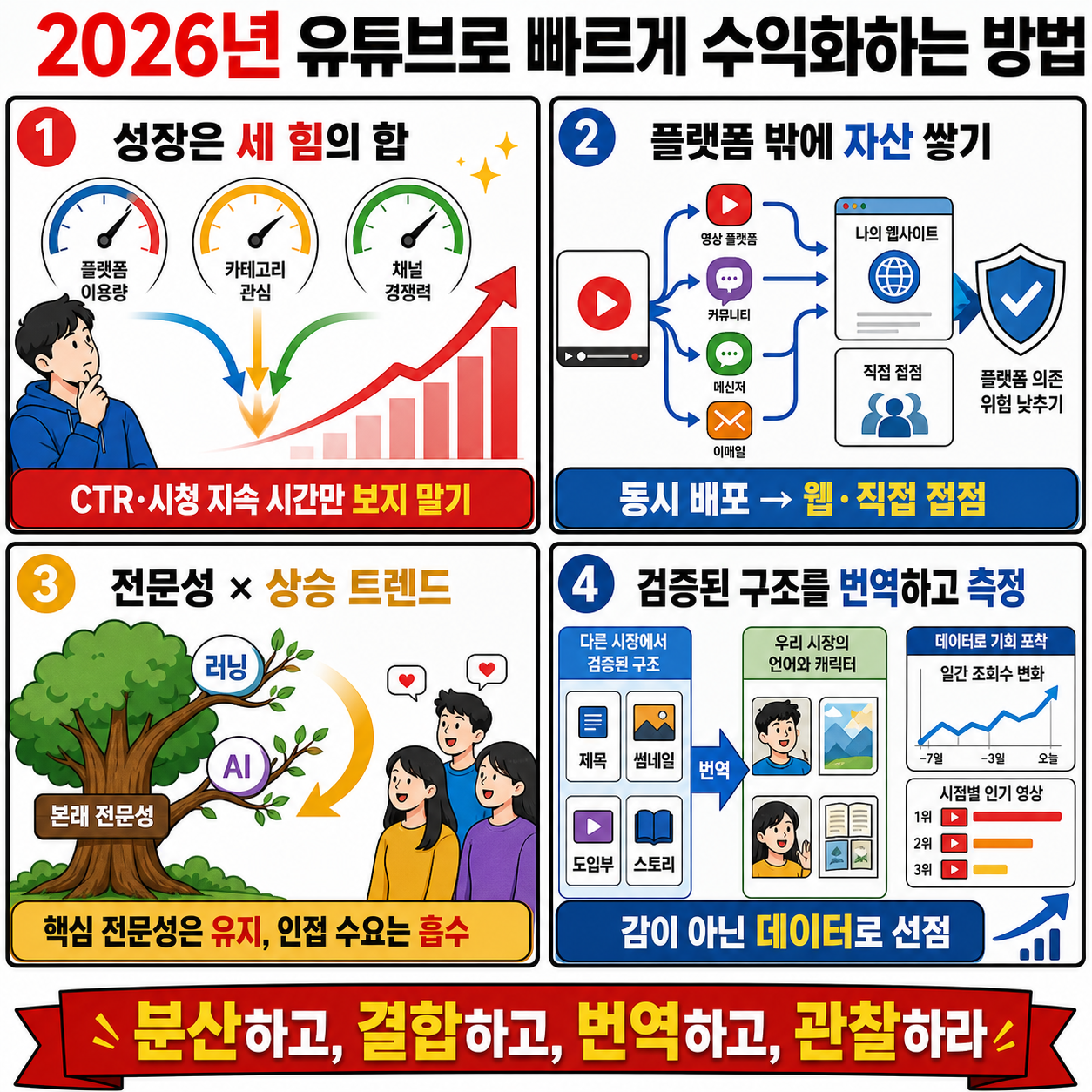 2026년 유튜브로 빠르게 수익화하는 방법 내용을 설명하는 본문 이미지