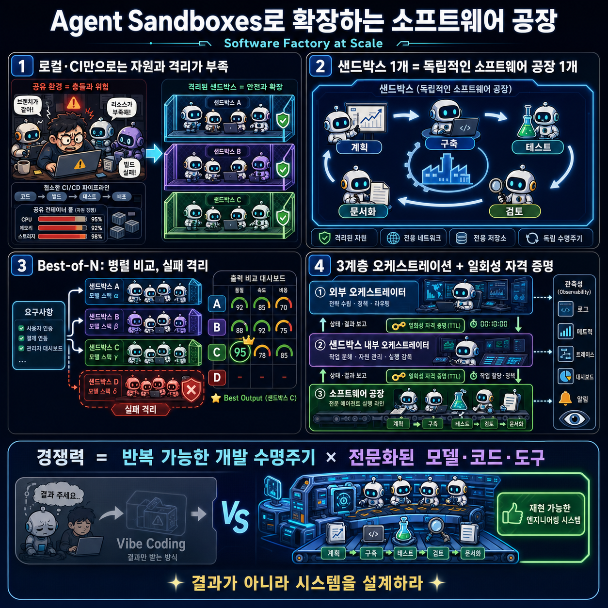 Engineers…Your Software Factory NEEDS Agent Sandboxes to SCALE (exe.dev) 내용을 설명하는 본문 이미지
