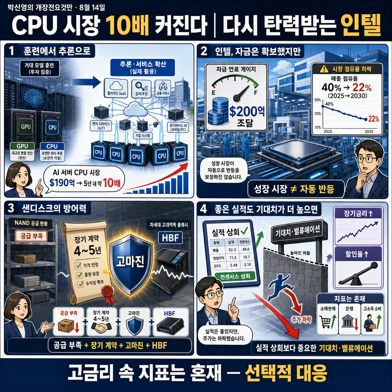 [박신영의 개장전요것만-8월14일] CPU 시장 10배 커진다 내용을 설명하는 본문 이미지
