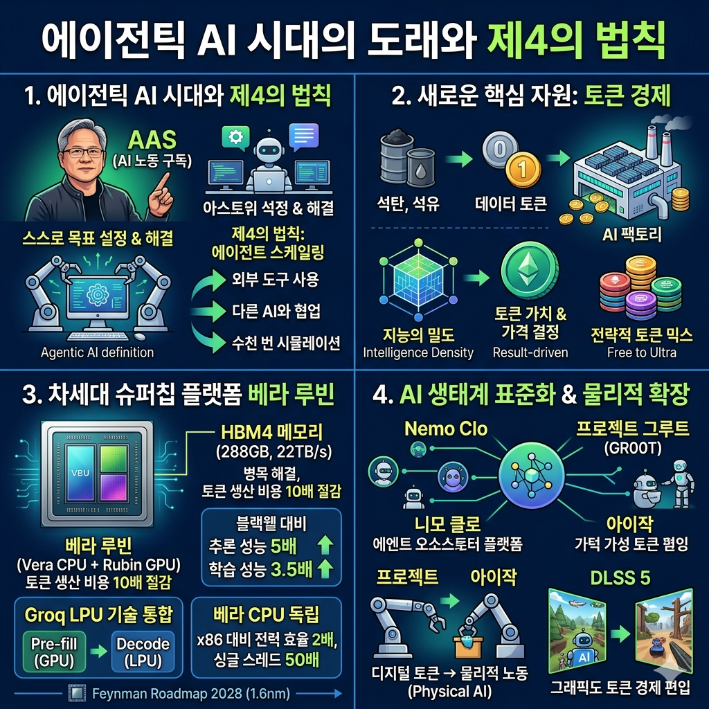 젠슨 황이 밝힌 ''토큰 경제''의 모든 것 (GTC 2026 총정리) 내용을 설명하는 본문 이미지