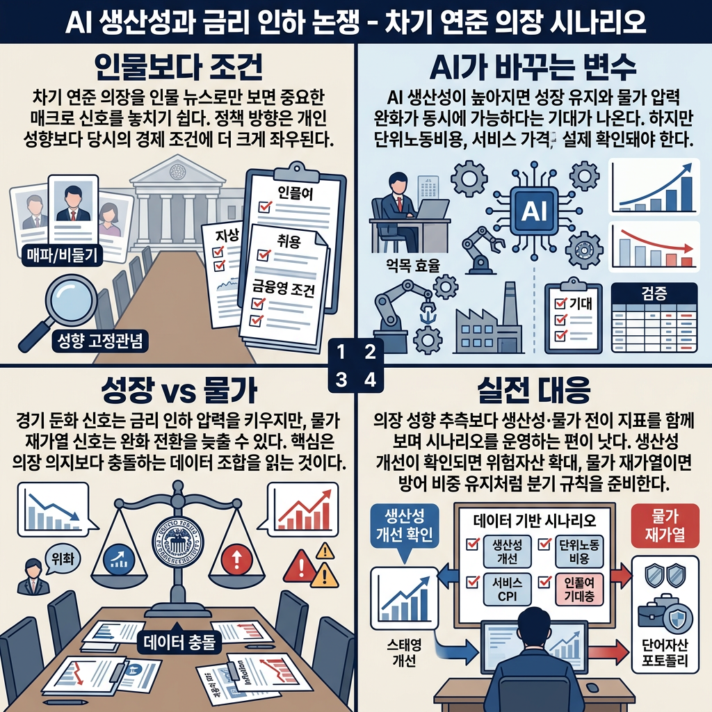 우리가 완전히 잘못 알고 있었습니다...트럼프는 이미 계산 끝났다, 3개월 뒤 연준에 일어날 일 (ft.오건영 신한 프리미엄 패스파인더 단장) / 교양이를 부탁해 내용을 설명하는 본문 이미지